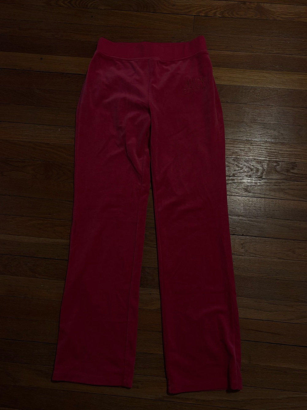Juicy Couture Hot Pink Velvet Flare Pants
